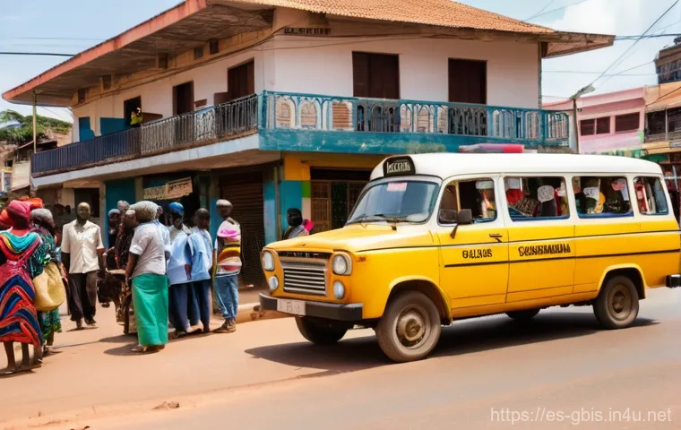 기니비사우에서 학생과 여행자를 위한 숙소 추천 - Inside a cozy, modest shared apartment or guesthouse common area in Bissau, Guinea-Bissau. A small g...