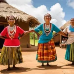 기니비사우에서 방문하기 좋은 섬 여행지 - **Bijagó Matriarchal Ceremony:**
"A vibrant and respectful depiction of a traditional Bijagó ini...