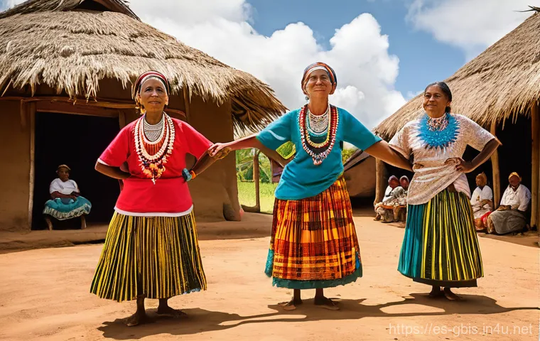 기니비사우에서 방문하기 좋은 섬 여행지 - **Bijagó Matriarchal Ceremony:**
"A vibrant and respectful depiction of a traditional Bijagó ini...